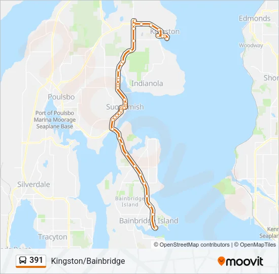 391 Bus Line Map