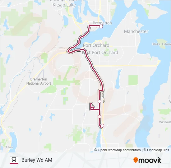BURLEY WORKER/DRIVER Bus Line Map
