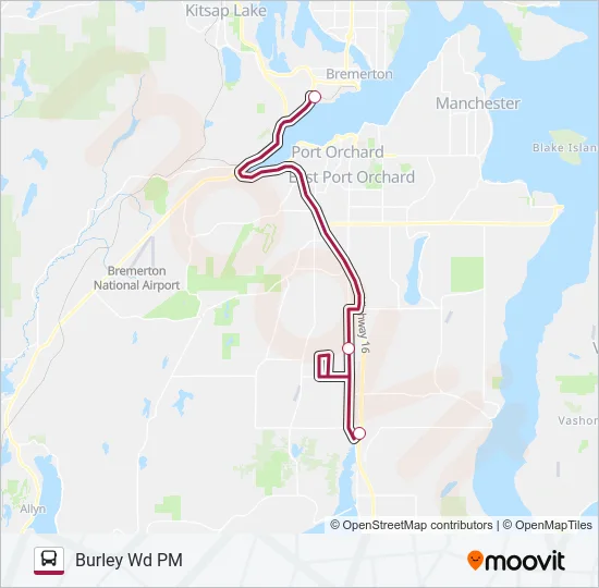 BURLEY WORKER/DRIVER Bus Line Map