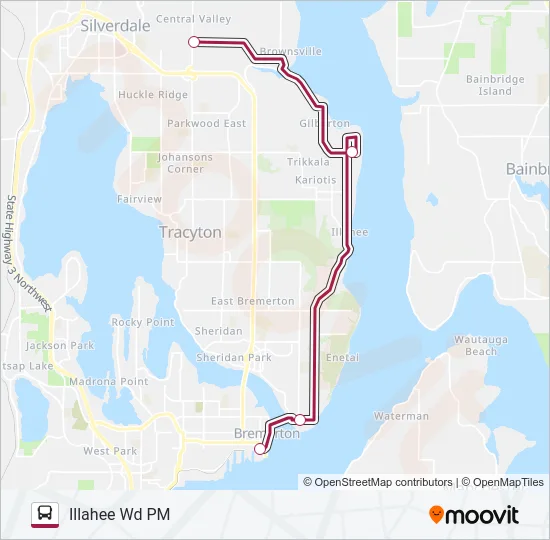ILLAHEE WORKER/DRIVER Bus Line Map