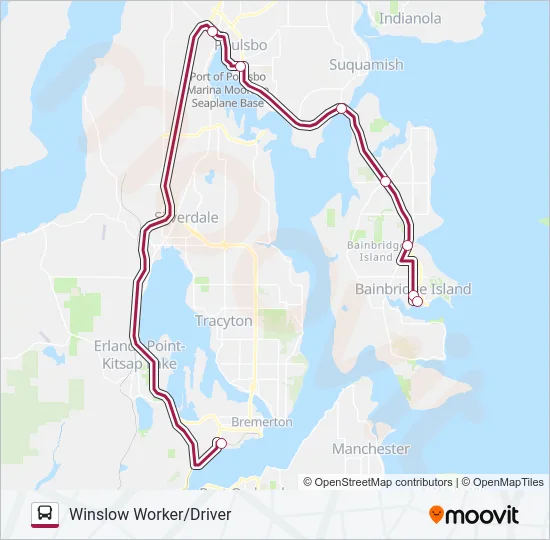 WINSLOW WORKER/DRIVER Bus Line Map