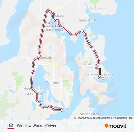 WINSLOW WORKER/DRIVER Bus Line Map