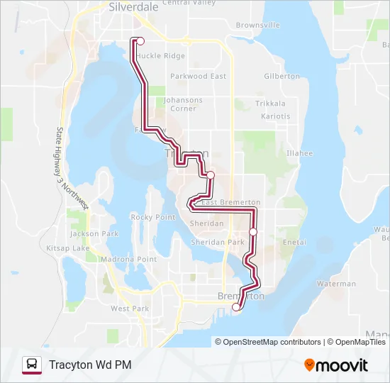 TRACYTON WORKER/DRIVER Bus Line Map