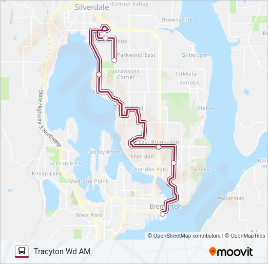 TRACYTON WORKER/DRIVER Bus Line Map