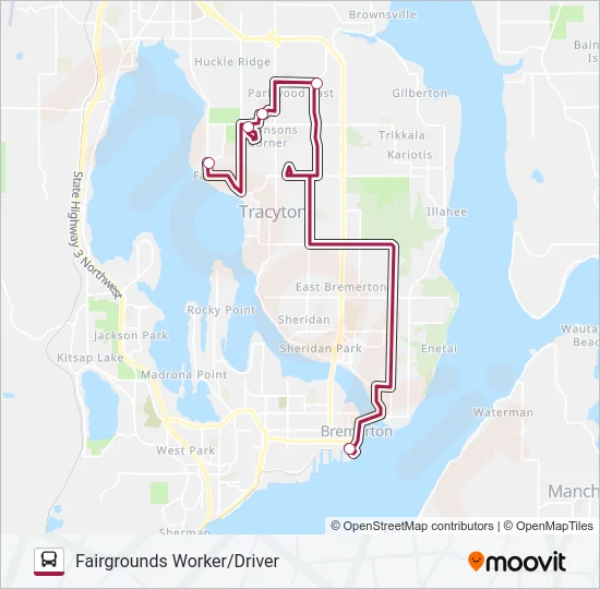 FAIRGROUNDS WORKER/DRIVER Bus Line Map