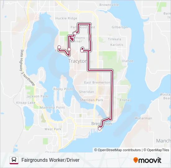 FAIRGROUNDS WORKER/DRIVER Bus Line Map