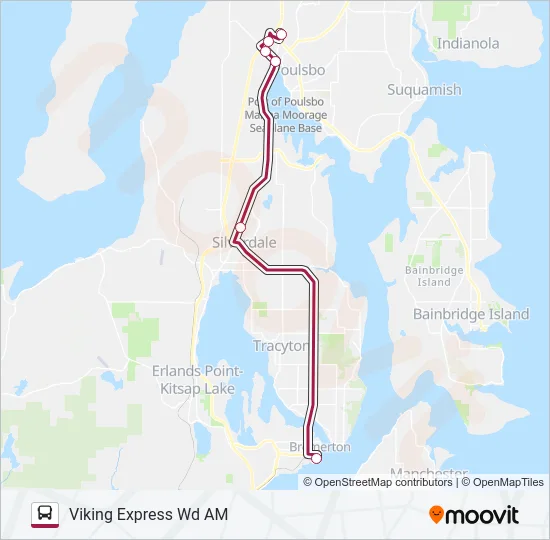VIKING EXPRESS WORKER/DRIVER Bus Line Map