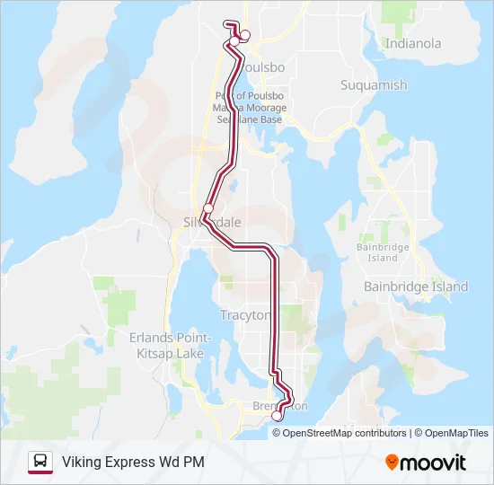 VIKING EXPRESS WORKER/DRIVER Bus Line Map