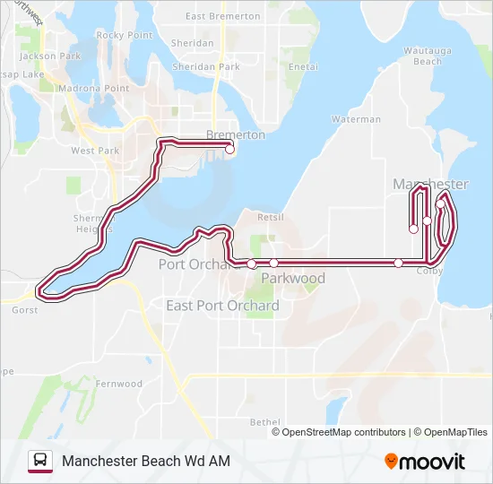 MANCHESTER BEACH WORKER/DRIVER Bus Line Map