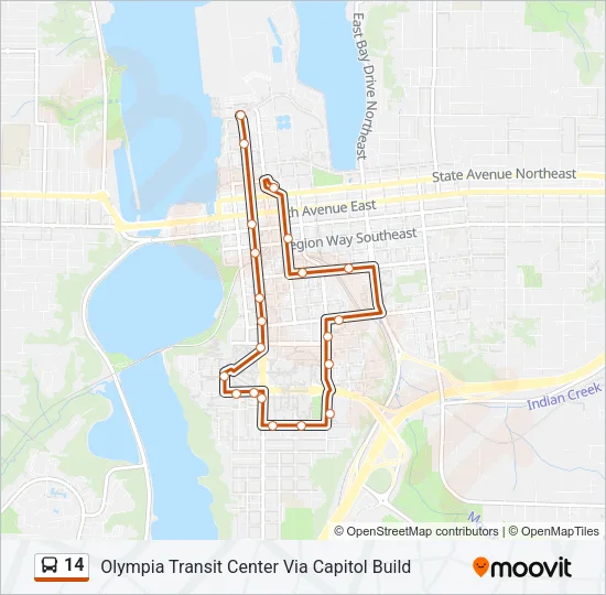 14 Bus Line Map