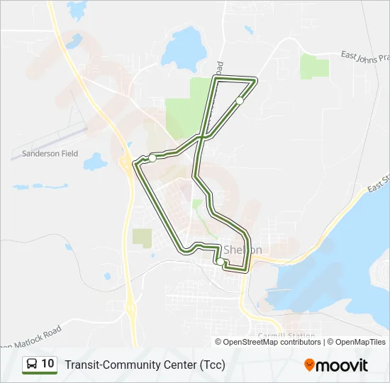 10 Bus Line Map