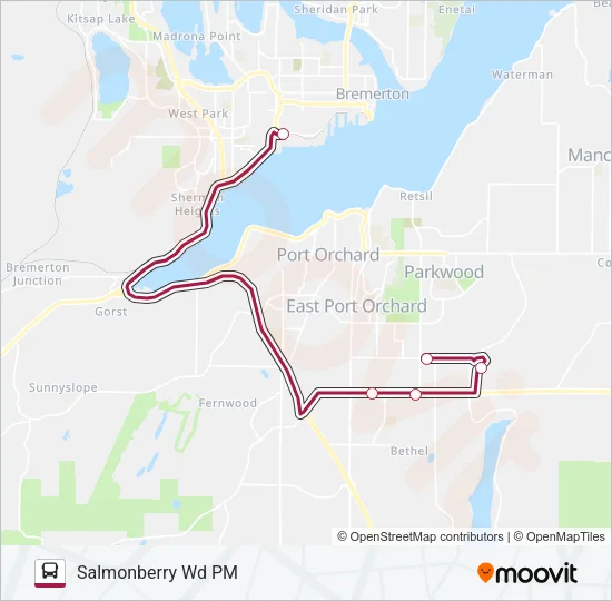 SALMONBERRY WORKER/DRIVER Bus Line Map