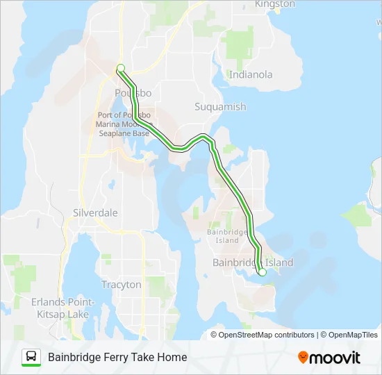 BAINBRIDGE FERRY TAKE HOME Bus Line Map
