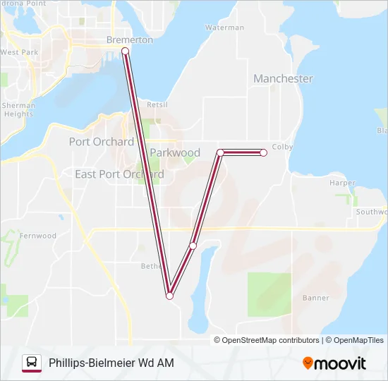 PHILLIPS/BIELMEIER WORKER/DRIVER Bus Line Map