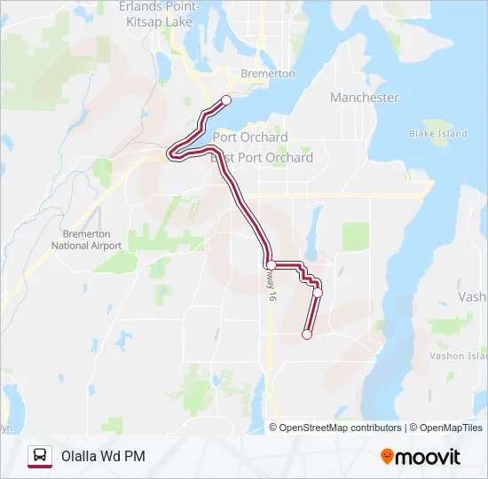 OLALLA WORKER/DRIVER Bus Line Map