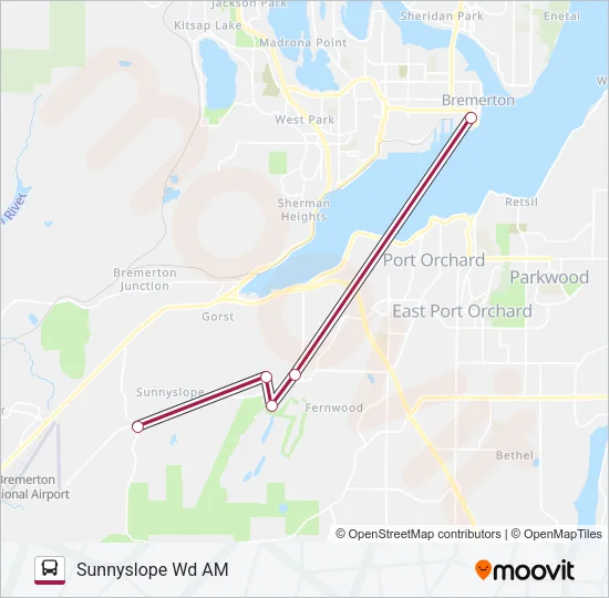SUNNYSLOPE WORKER/DRIVER Bus Line Map