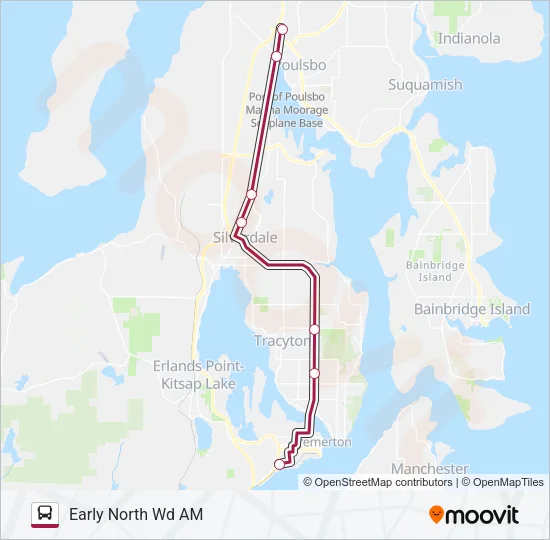EARLY NORTH WORKER/DRIVER Bus Line Map