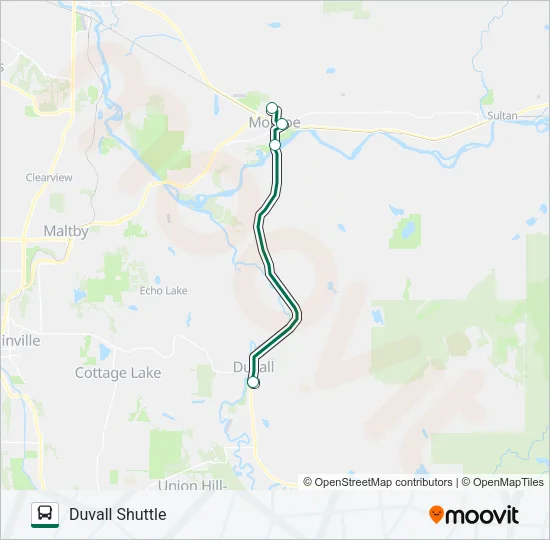 DUVALL-MONROE SHUTTLE Bus Line Map