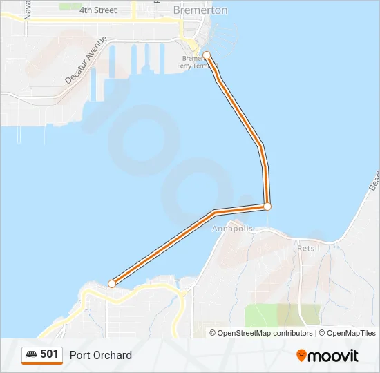 501 Ferry Line Map