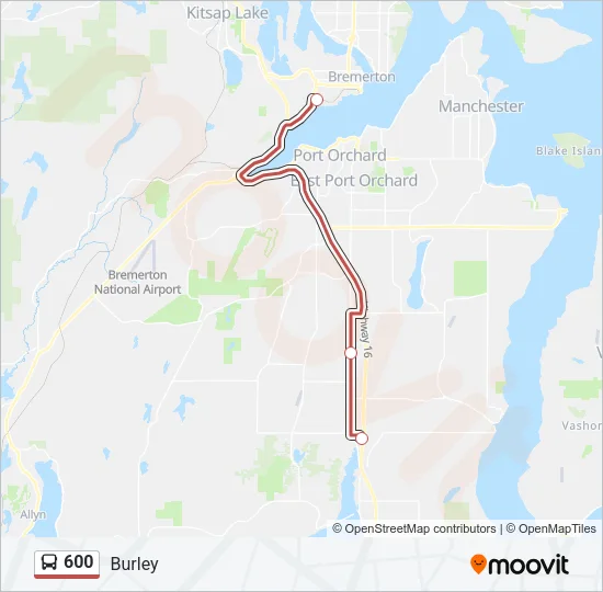 600 Bus Line Map