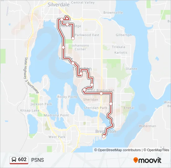 602 Bus Line Map