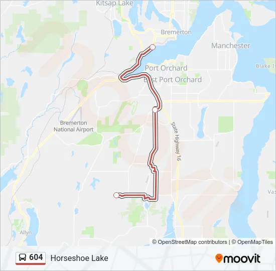 604 Bus Line Map