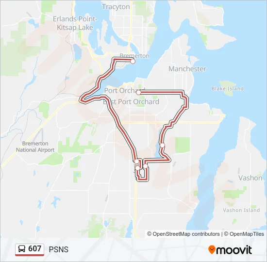 607 Bus Line Map