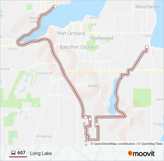 607 Bus Line Map