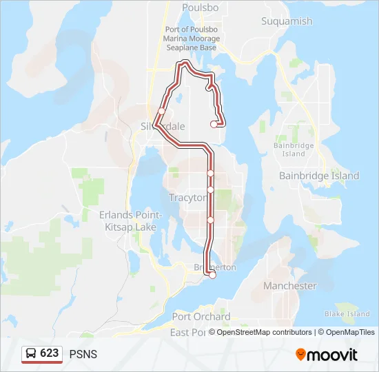 623 Bus Line Map