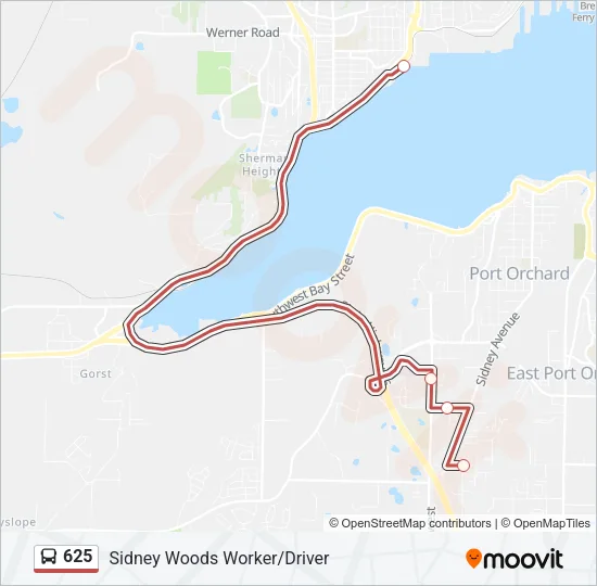 625 Bus Line Map