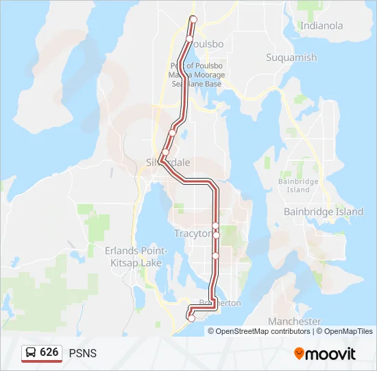 626 Bus Line Map
