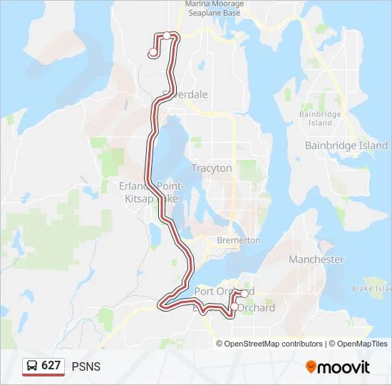 627 Bus Line Map