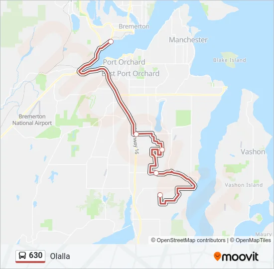 630 Bus Line Map