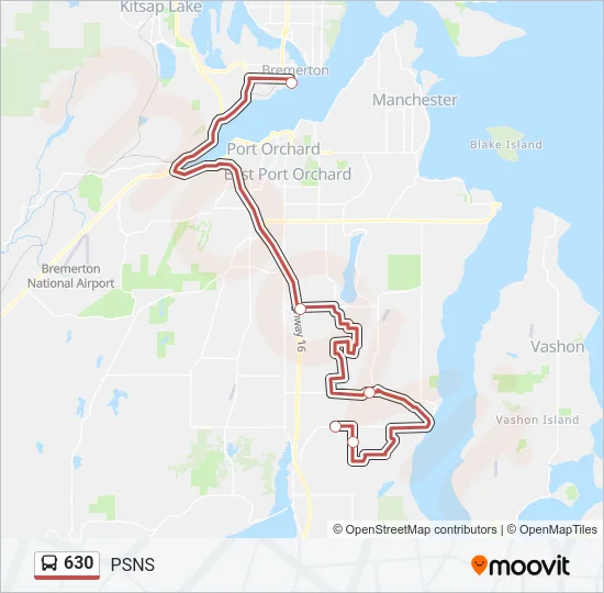 630 Bus Line Map