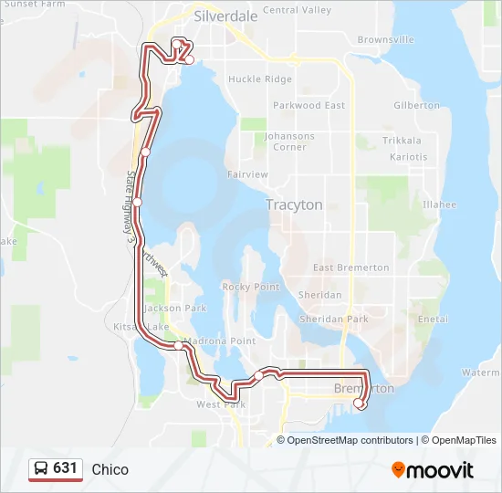 631 Bus Line Map