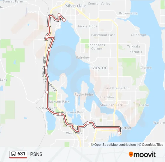 631 Bus Line Map