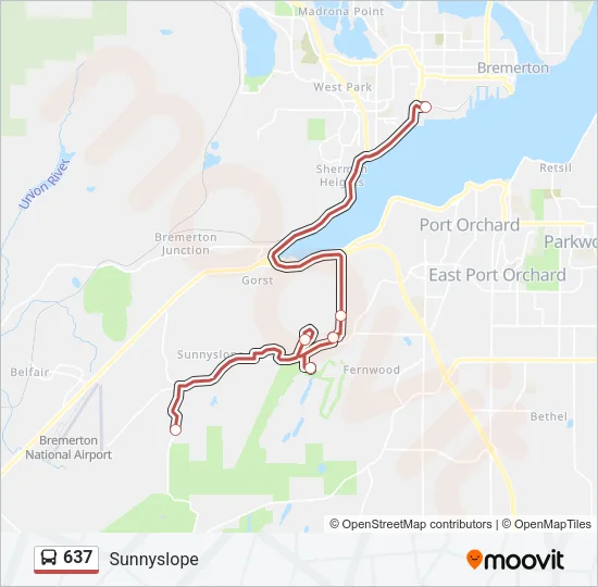 637 Bus Line Map