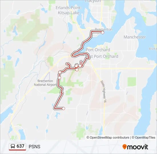 637 Bus Line Map