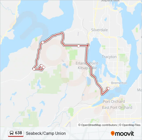 638 Bus Line Map