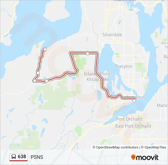 638 Bus Line Map