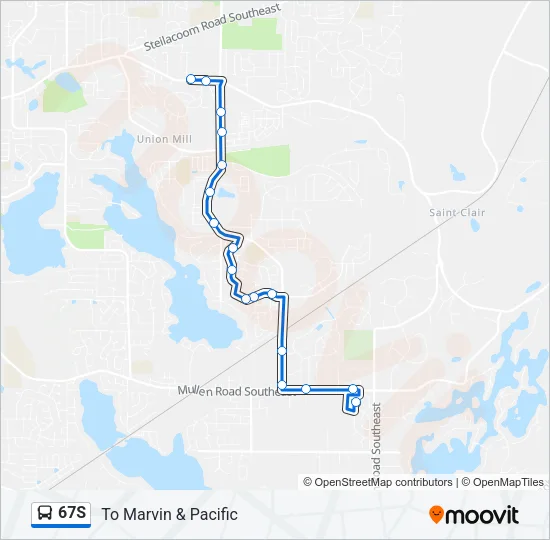 67S Bus Line Map