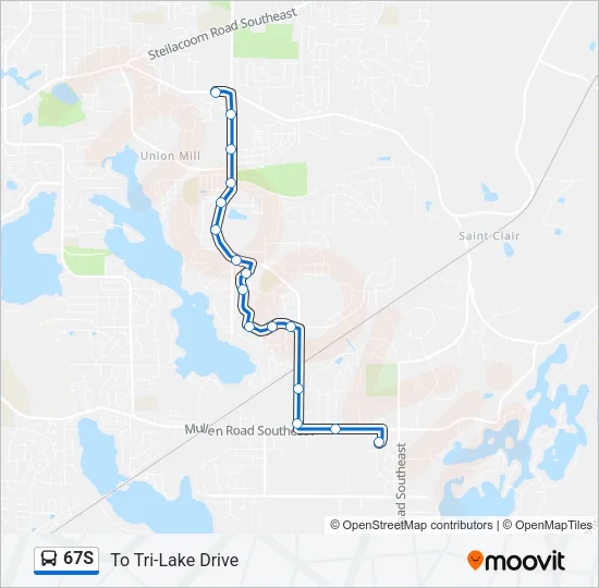 67S Bus Line Map
