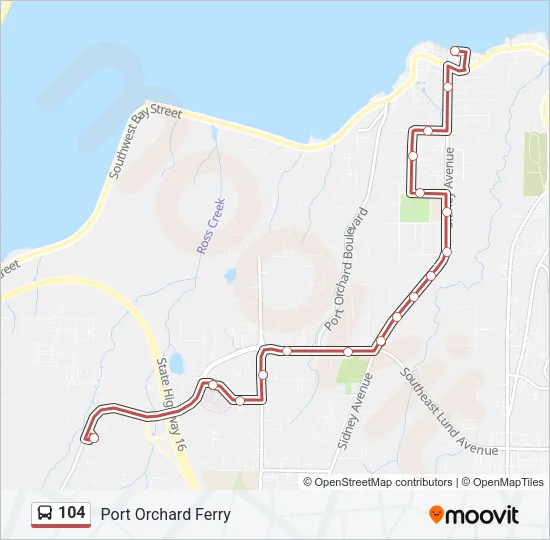 104 Bus Line Map