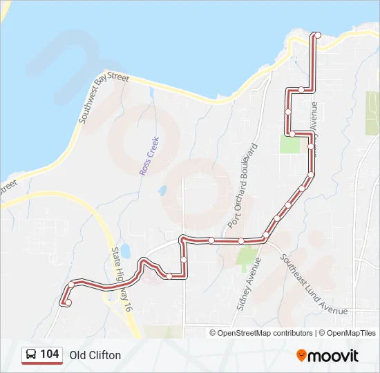 104 Bus Line Map