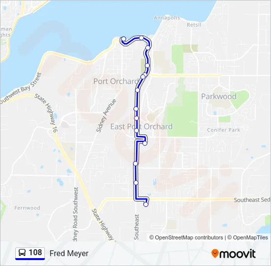 108 Bus Line Map