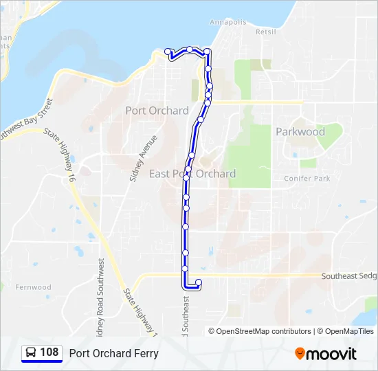 108 Bus Line Map