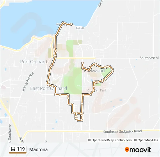 119 Bus Line Map