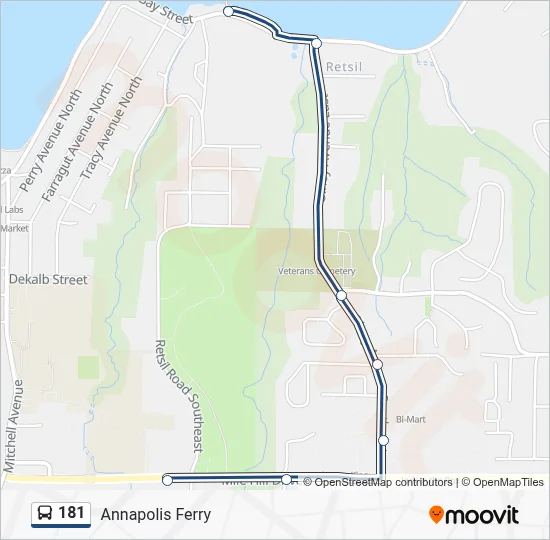Ruta 181: horarios, paradas y mapas - Annapolis Ferry (Actualizado)