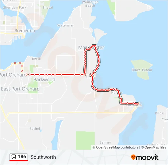 186 Bus Line Map