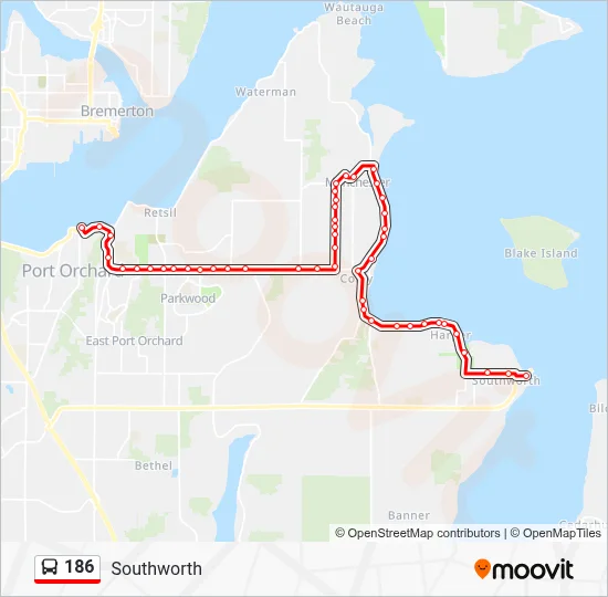 186 Route: Schedules, Stops & Maps - Port Orchard Ferry (Updated)